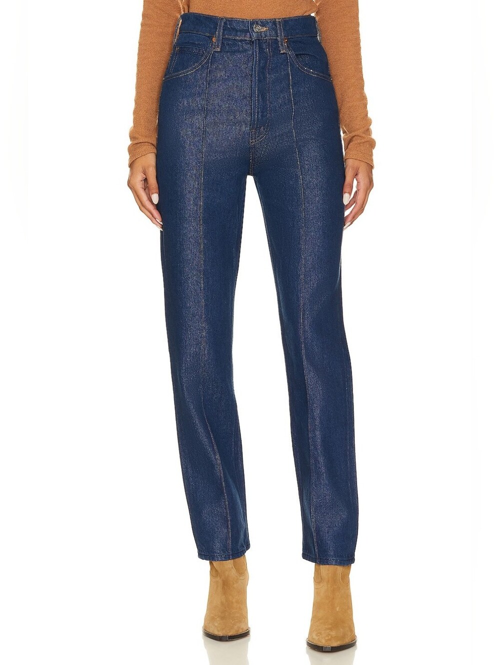 Mother SNACKS! The Pin Up Tippy Top Sweet Tooth Hover Jeans in Clean Your Plate